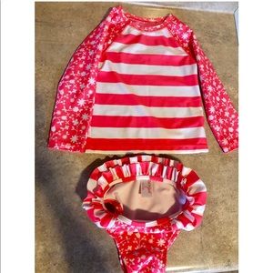 Cat & Jack floral stripe swim suite